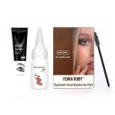 Crema colorante semipermanente para cejas Gel de larga duración para cejas Set profesional con crema colorante, pincel y tinte para teñir pestañas y cejas Tinte iluminador de cejas resistente al agua Tinte para cejas con henna 4