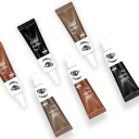 Crema colorante semipermanente para cejas Gel de larga duración para cejas Set profesional con crema colorante, pincel y tinte para teñir pestañas y cejas Tinte iluminador de cejas resistente al agua Tinte para cejas con henna 3