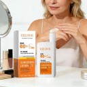 Crema de protecție solară pentru față SPF 60+ invizibilă 50 ml Rezistentă la transpirație Lapte hidratant UVA și UVB protecție de 8 ore pentru activități în aer liber 7