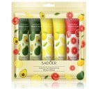 Crème hydratante parfumée pour les mains 5 pcs 30 g Avocat Citron Pamplemousse Ensemble nourrissant contre le dessèchement des mains pour les soins 1