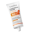 Creme solar SPF 90+ proteção UVA e UVB 50 g com aloe e vitamina E para rosto e corpo resistente à água creme regenerador bloqueador de radiação solar 3
