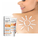Creme solar SPF 90+ proteção UVA e UVB 50 g com aloe e vitamina E para rosto e corpo resistente à água creme regenerador bloqueador de radiação solar 4