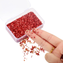 Cristais de vidro triturados para resina 80 g Material decorativo brilhante para moldagem de joias, arte e DIY com caixa 2