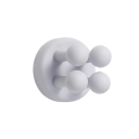 Crochet de salle de bain en silicone, support pour brosse à dents et rasoir, crochet de rangement mural adhésif, organiseur pour rasoir 4