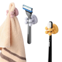Crochet de salle de bain en silicone, support pour brosse à dents et rasoir, crochet de rangement mural adhésif, organiseur pour rasoir 14