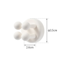 Crochet de salle de bain en silicone, support pour brosse à dents et rasoir, crochet de rangement mural adhésif, organiseur pour rasoir 16