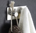 Crochet double en acier inoxydable pour salle de bain 1