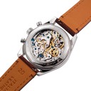Cronógrafo mecânico masculino de luxo com corda manual, taquímetro e indicador de 24 horas, caixa de 38 mm, aço 316L, vidro de safira 11
