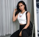 Crop top blanc pour femmes avec impression A1091 3
