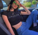 Crop top dam svart 3