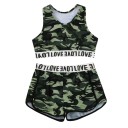 Crop top e pantaloni corti da ragazza L1294 4