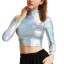 Crop-Top für Damen in Metallic-Optik 6