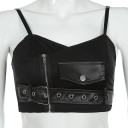 Crop-Top für Damen mit Gürtel 6