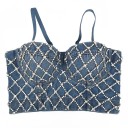 Crop top i denim för kvinnor 1