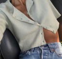 Crop top med knapper til kvinder 1