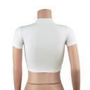 Crop top med lynlås til kvinder 1