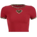 Crop-Top mit Leopardenmuster für Damen 1