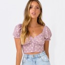 Crop top rosa de mujer 1