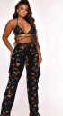 Crop top și pantaloni de plajă de damă P443 9