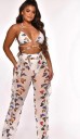 Crop top și pantaloni de plajă de damă P443 8