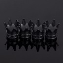 Crown-shaped valve caps Decorative caps for tyre valves Tips ending in small balls Plastic and metal Inner diameter 8 mm Set of 4 pieces 2