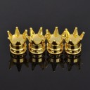 Crown-shaped valve caps Decorative caps for tyre valves Tips ending in small balls Plastic and metal Inner diameter 8 mm Set of 4 pieces 5