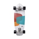 Cruiser skateboard con blocchi colorati Lunghezza 81,3 cm Truck argento Bianco con ruote nere Per andare in città e sulle piste ciclabili 1