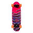 Cruiser skateboard con motivo nero e rosa Lunghezza 82,6 cm Grip antiscivolo Rosa e viola con ruote arancioni Per città e piste ciclabili 1