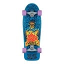 Cruiser skateboard met een tovenaar met vuur Lengte 79,4 cm Blauw met paarse wielen Voor het rijden in de stad en op fietspaden 1
