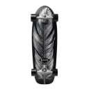 Cruiser skateboard met veermotief Lengte 78,7 cm Zilveren trucks Zwart met zwarte wielen Voor rijden in de stad en op fietspaden 1