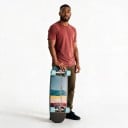 Cruiser skateboard s abstraktným vzorom Dĺžka 78,7 cm Strieborné trucky Farebný s modrými kolami Na jazdenie po meste a cyklotrasách 4