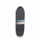 Cruiser skateboard S kicktail e rodas de 70 mm Comprimento 78,7 cm Grip antiderrapante Cinza-azul com rodas laranja Para a cidade e passeios 2
