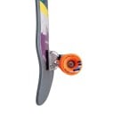 Cruiser skateboard S kicktailem a kolieskami 70 mm Dĺžka 78,7 cm Protisklzový grip Šedomodrý s oranžovými kolami Na mesto a chodníky 6