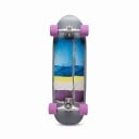Cruiser skateboard S kicktailem a kolieskami 70 mm Dĺžka 78,7 cm Strieborné trucky Šedomodrý s fialovými kolami Na mesto a chodníky 1