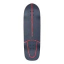 Cruiser skateboard S motivem draka Délka 83,8 cm Stříbrné trucky Modrý s růžovými pruhy a černými koly Na město a cyklostezky 2