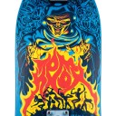 Cruiser Skateboard with a Wizard and Fire Design Length 79.4 cm Blue with Purple Wheels For Riding in the City and on Cycle Paths 4