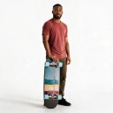 Cruiser Skateboard with Abstract Pattern Length 78.7 cm Silver Trucks Colourful with Blue Wheels For Riding in the City and on Cycle Paths 4