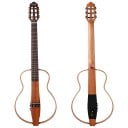 Csendes Utazó Gitár V-glorify Leszerelhető Korpusszal 6 Nylon Húrral 20 Fretel Sapeli Fából Beépített Hangszedővel 101 cm Természetes Szín 1