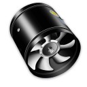 Csöves elszívó ventilátor 100x73 mm Fém 20 W 2800 ford./min 140 m³/h Fekete csendes csőventilátor Fürdőszoba WC Szellőztető berendezés 2