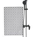 Csúszásgátló fürdőszobaszőnyeg 70x38 cm tapadókorongokkal és vízelvezető lyukakkal Könnyen tisztítható fürdőszobaszőnyeg Fürdőszobai kiegészítők 2