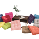 Čtvercový prošívaný podsedák na podlahu 40 × 40 cm manšestrový povrch silné polstrování polštář na sezení jóga meditace 9