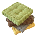 Čtvercový prošívaný podsedák na podlahu 40 × 40 cm manšestrový povrch silné polstrování polštář na sezení jóga meditace 10