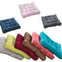 Čtvercový prošívaný polštář na sezení 53 × 53 cm výplň PP bavlna silné polstrování podsedák na podlahu jóga relaxace 1