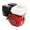 Čtyřtaktní benzínový motor 7,5 HP / 3000 W, objem 212 cm³, jeden válec, vzduchové chlazení, OHV, 3600 ot./min, červeno-bílý 3