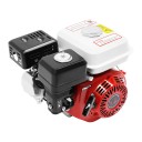 Čtyřtaktní benzínový motor 7,5 HP / 3000 W, objem 212 cm³, jeden válec, vzduchové chlazení, OHV, 3600 ot./min, červeno-bílý 4