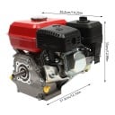 Čtyřtaktní benzínový motor 7,5 HP / 3000W, objem 212 cm³, jeden válec Vzduchové chlazení OHV, 3600 ot./minutu červeno-bílý 6