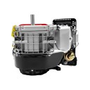 Čtyřtaktní benzínový motor 7,5 HP / 3000W, objem 212 cm³, jeden válec Vzduchové chlazení OHV, 3600 ot./minutu červeno-bílý 7
