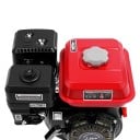 Čtyřtaktní benzínový motor 7,5 HP / 3000W, objem 212 cm³, jeden válec Vzduchové chlazení OHV, 3600 ot./minutu červeno-bílý 12