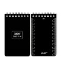 Cuaderno de bolsillo A7 12,7 x 7,65 cm 80 páginas Lista de tareas Encuadernación en espiral Regla Parte trasera 1