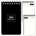 Cuaderno de bolsillo A7 12,7 x 7,65 cm 80 páginas Lista de tareas Encuadernación en espiral Regla Parte trasera 3